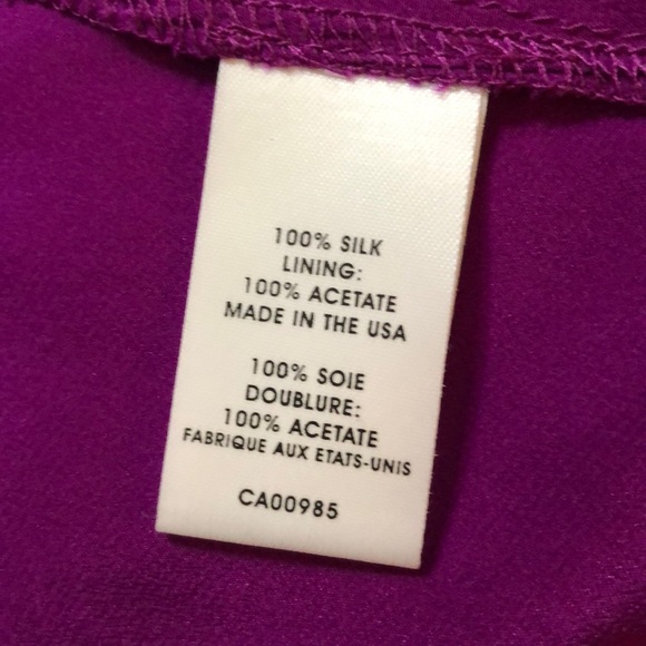 🌹Nanette lepore silk purple wrap ruffles top Sz 6 - Picture 5 of 5